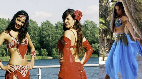 Bellydancers en drive in show