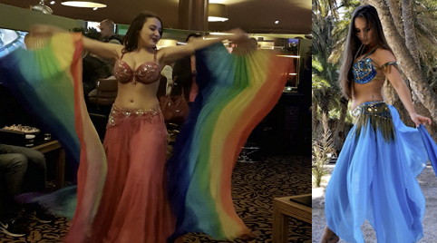 Bellydancers voor verjaardag in een kasteel