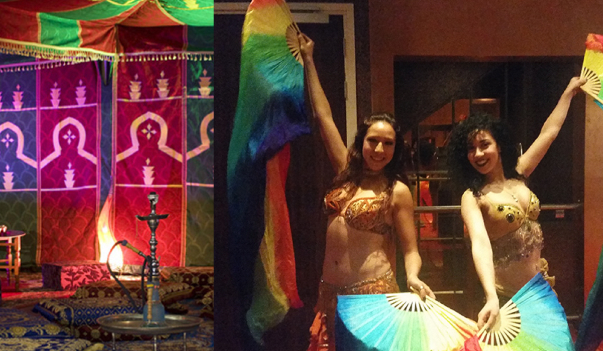 Bellydancers in een oase